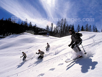 Skiing off piste