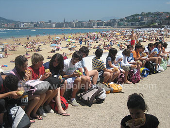 Our students at the beach