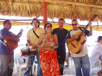 Musicians at the beach