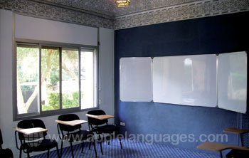 One of the spacious classrooms