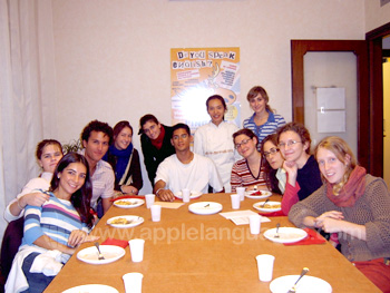Students on the Italian Cuisine course