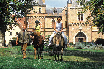 Horse riding lesson