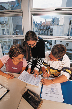 French lesson at the school
