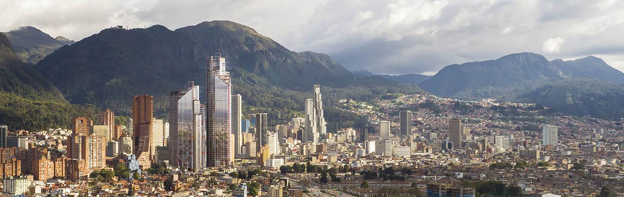 die neue Skyline von Bogotá, Kolumbien