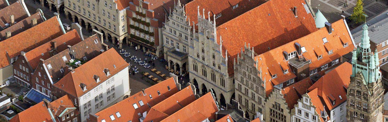 die roten Dächer in Münster