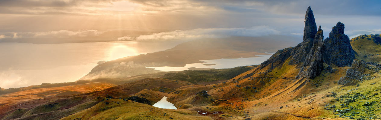 Unglaubliche schottische Landschaft, Old man of storr